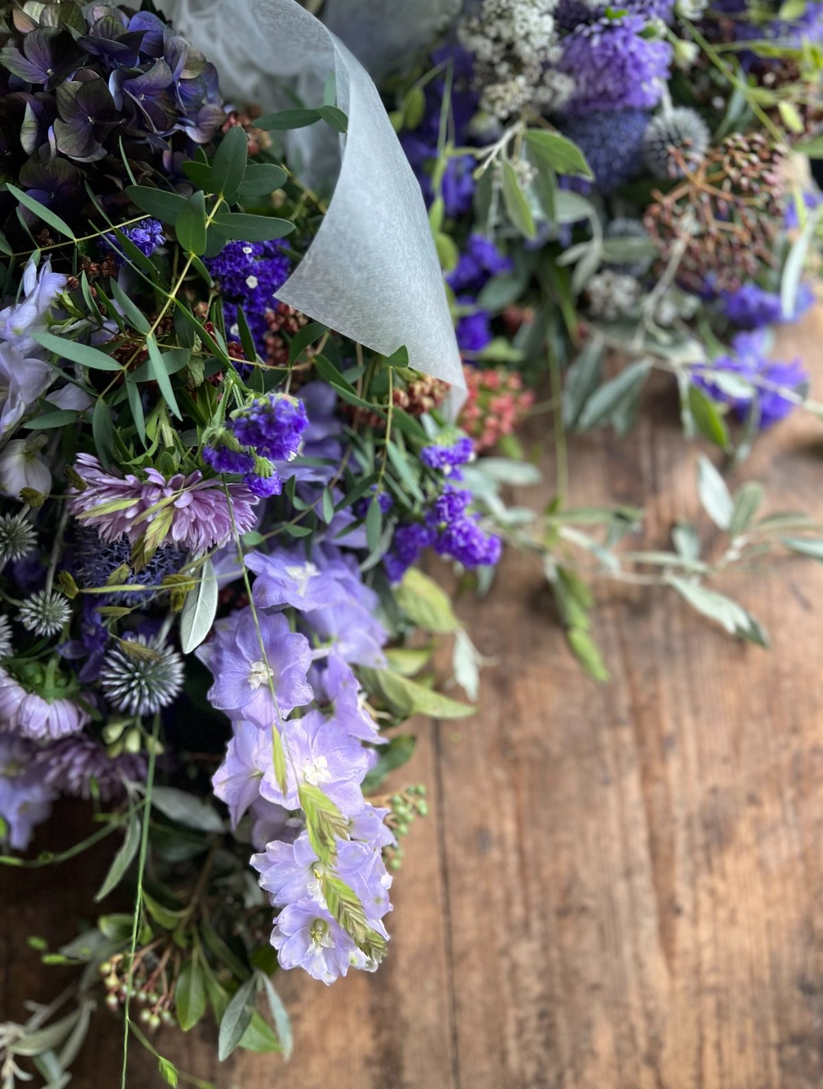 紫陽花守りスワッグ 完成品 C | La plantule