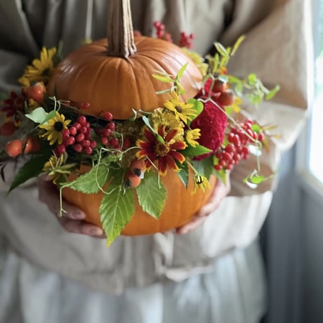 ハロウィン限定　パンプキンアレンジ　オータムオレンジMキット
