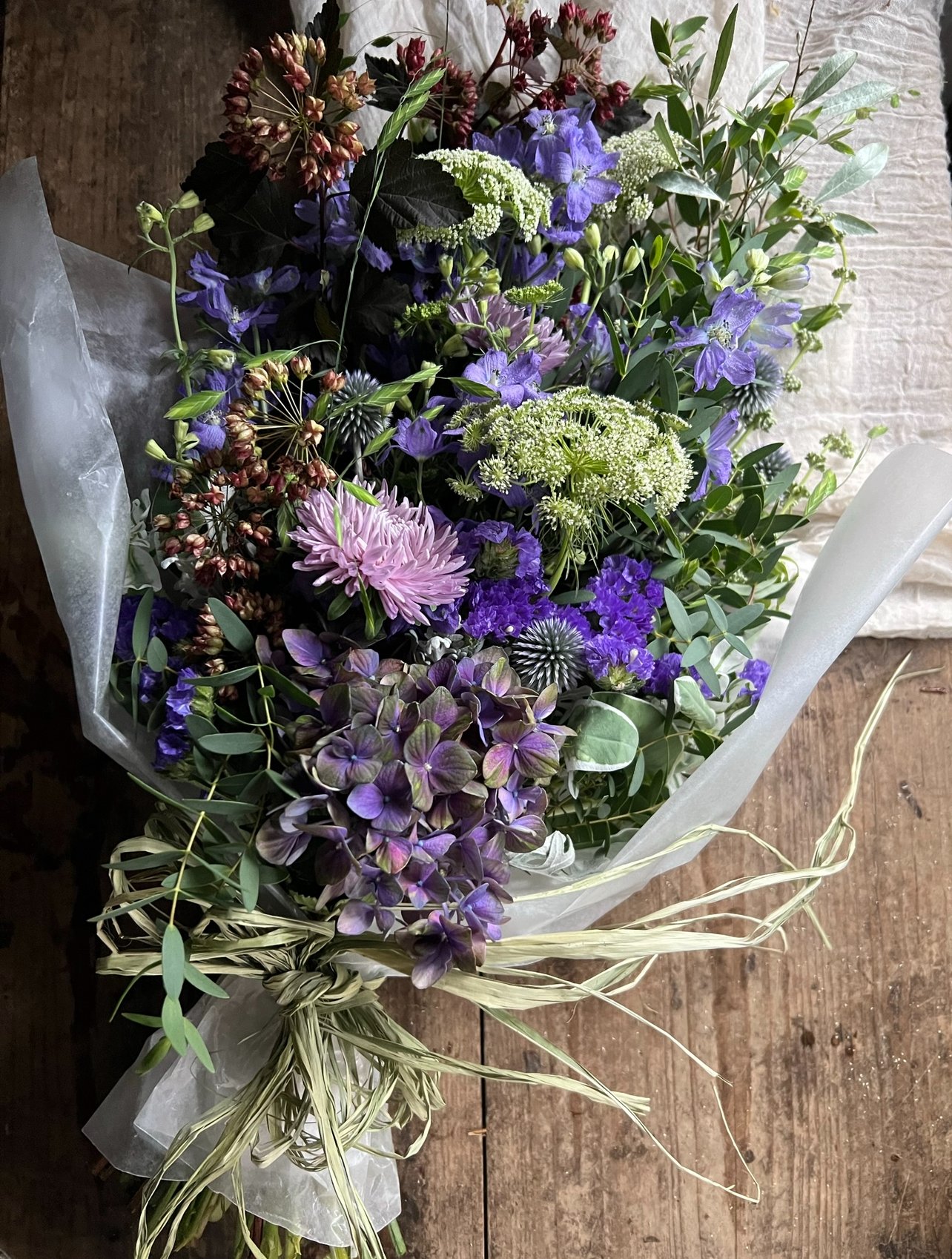 紫陽花守りスワッグ 完成品 B | La plantule