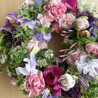 オンラインクラブ＊プレミアムクラス＊3月　3/18インスタライブ　ロマティックリース完成品