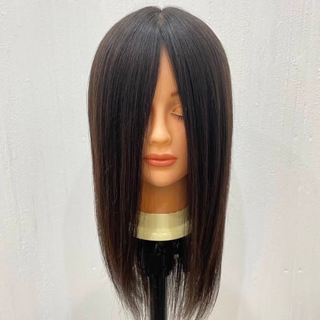 ANEHA スタンダード 人毛100％半手植えフルウィッグ 40cm　S/Mサイズ