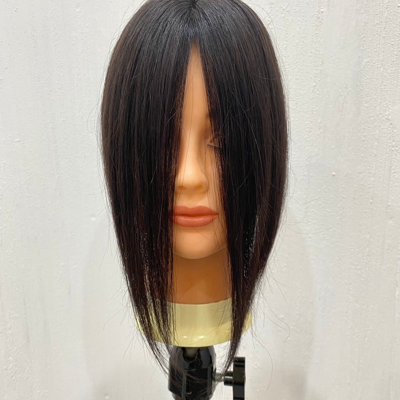ARIA　髭切　XLサイズ　ウィッグ付き ノーカットヘアピース】部分ウィッグ 7㎝×13㎝ 長さ15