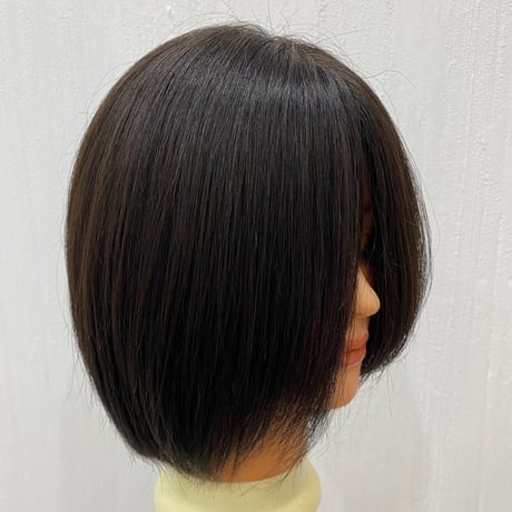 人毛100%　レースフロントフルウィッグ　20cm　|　自然な分け目・人工皮膚付き