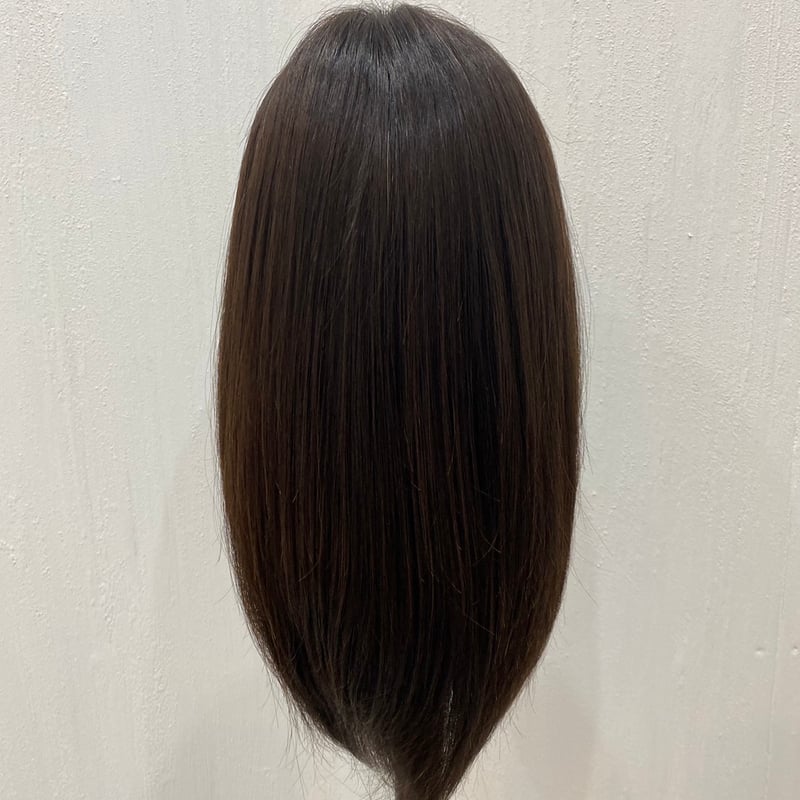ANEHA プレミアム 人毛100％総手植えフルウィッグ 30cm【自然色
