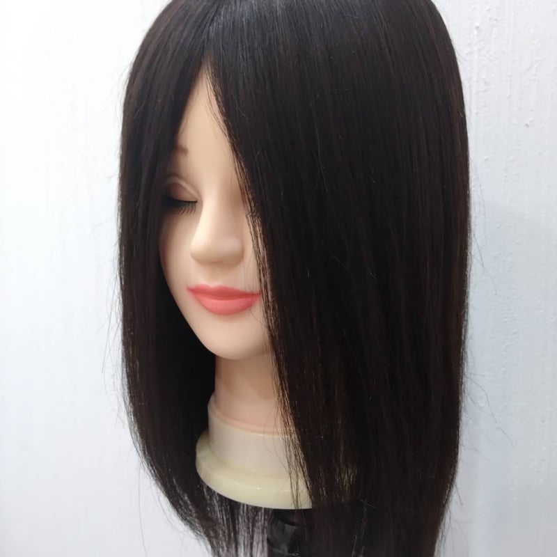 新品　人毛　ウィッグ　手植え　６０㎝　自然色　Ｍサイズ 医療用ウィッグ 部分手植え 人毛100% ナチュレシリーズ 選べる3