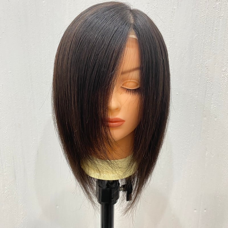 最終価格☆꒡̈⃝ 人毛100% レースウィッグ　 新品未使用 人毛100％】レースフロントウィッッグ 30㎝ Mサイズ | 北海道