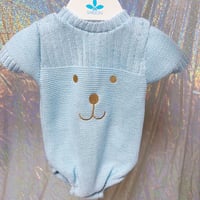 bear summer knit rompers　６Mのみ