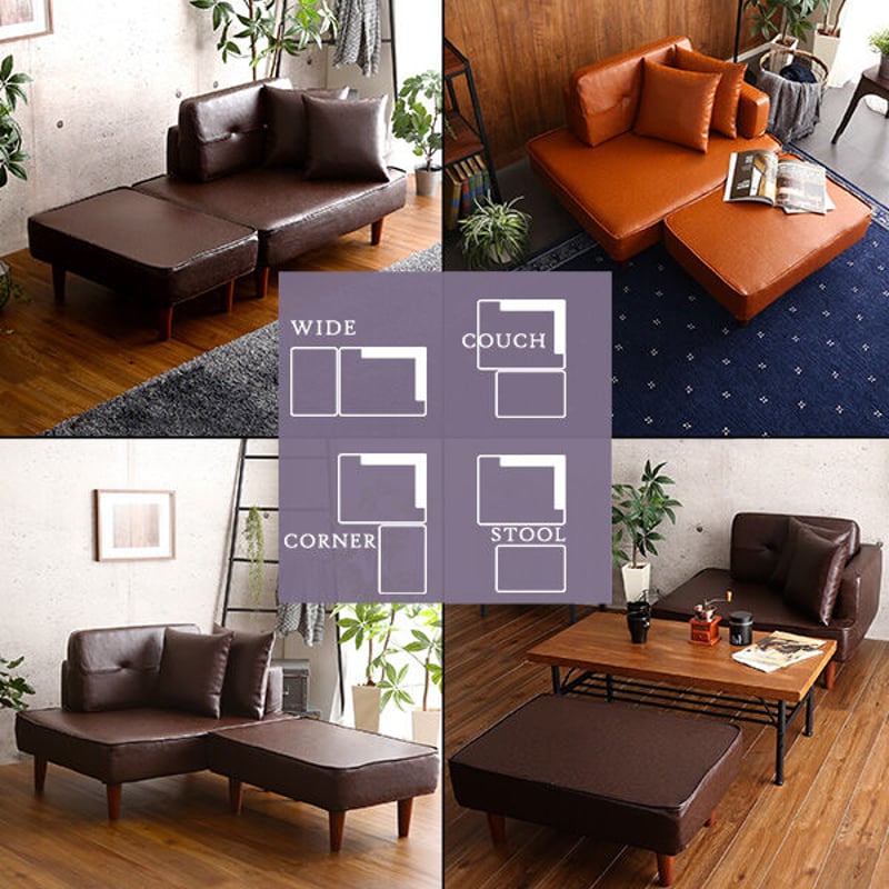 二人掛け ヴィンテージコンパクトカウチソファ 【Vancs-ヴァンクス