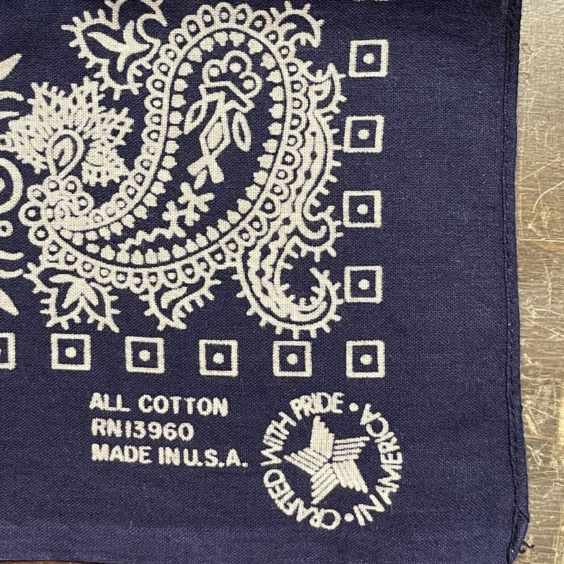 希少 NOS 80s スカル vintage バンダナ ビンテージ USA製