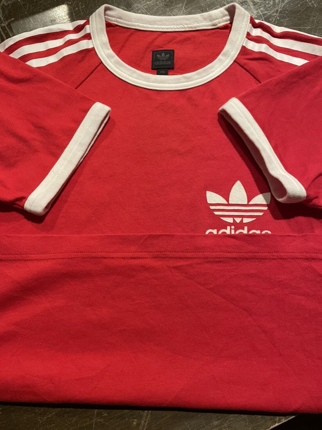 80sヴィンテージ アディダス 復刻シャツ ロンTシャツ ビッグトレフォイル