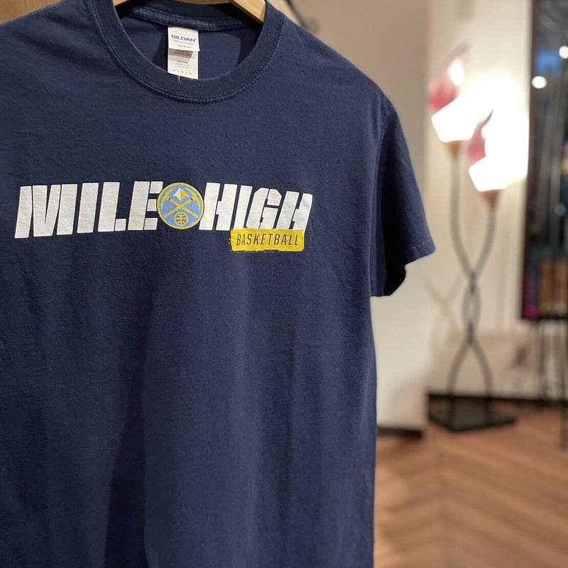 GILDAN NBA デンバーナゲッツ ロゴ 両面プリント 半袖 Tシャツ Mサイズ