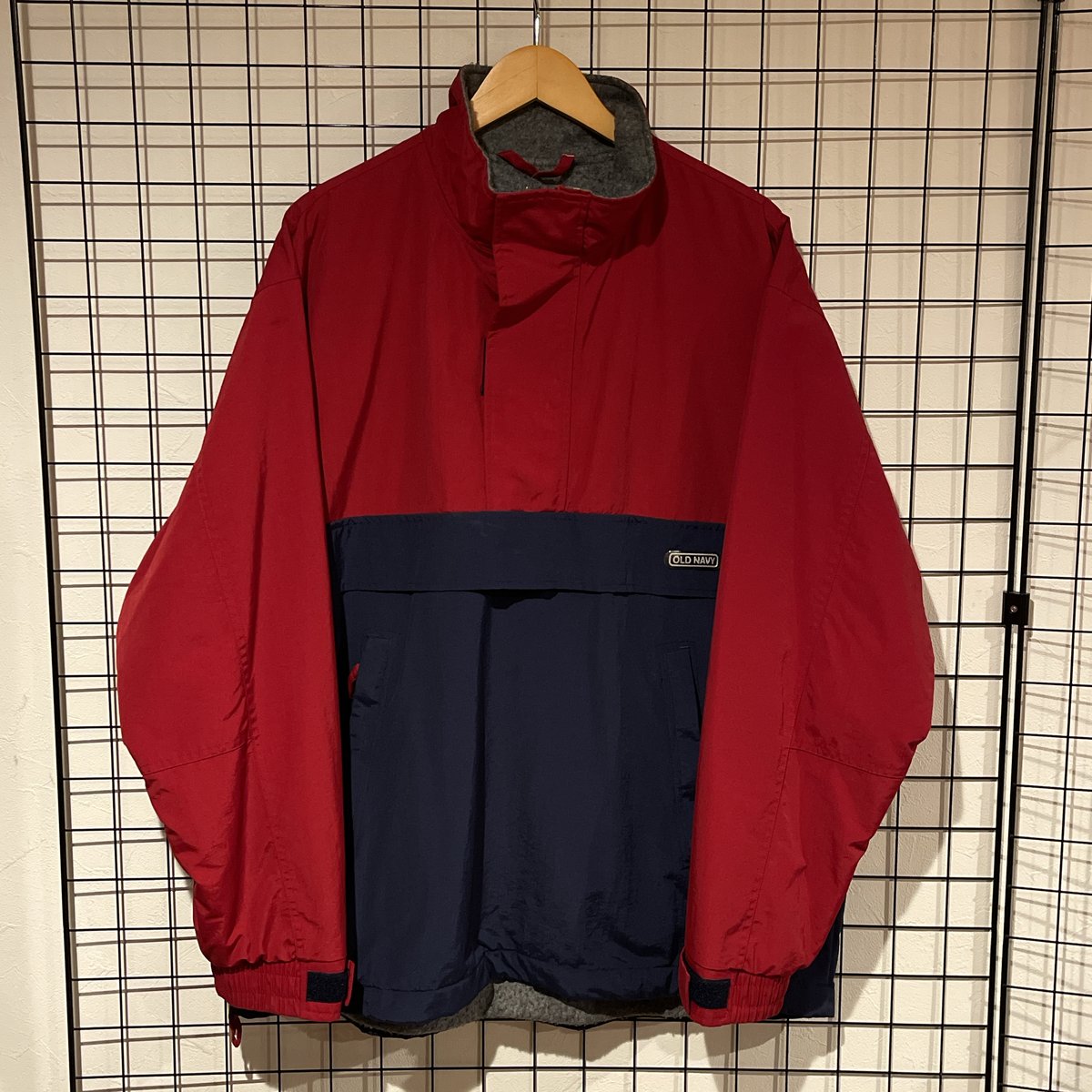 90s OLD NAVY オールドネイビー ハーフジップ ナイロンジャケット A877 