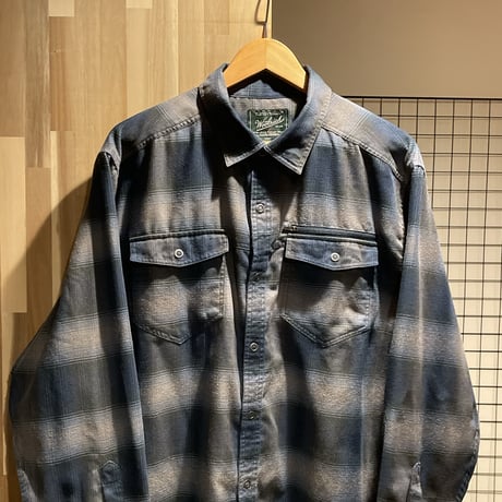 90s 平たい David Taylor オンブレチェックシャツ vintage