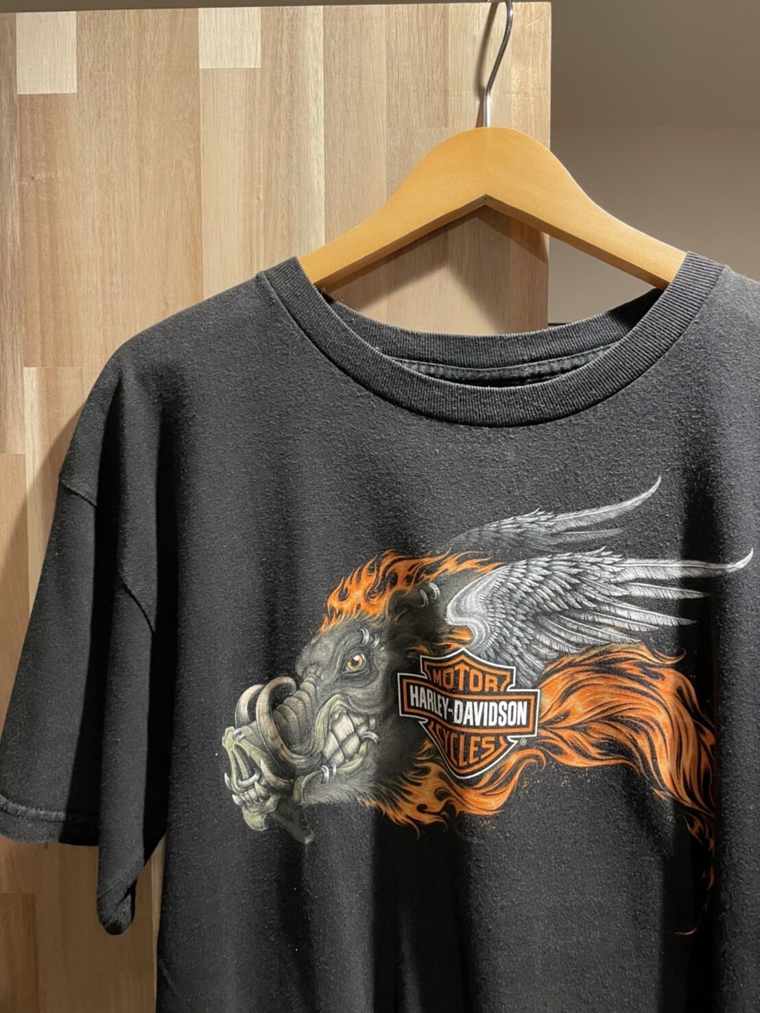 HARLEY-DAVIDSON プリントTシャツ　メキシコ製　L ブラック