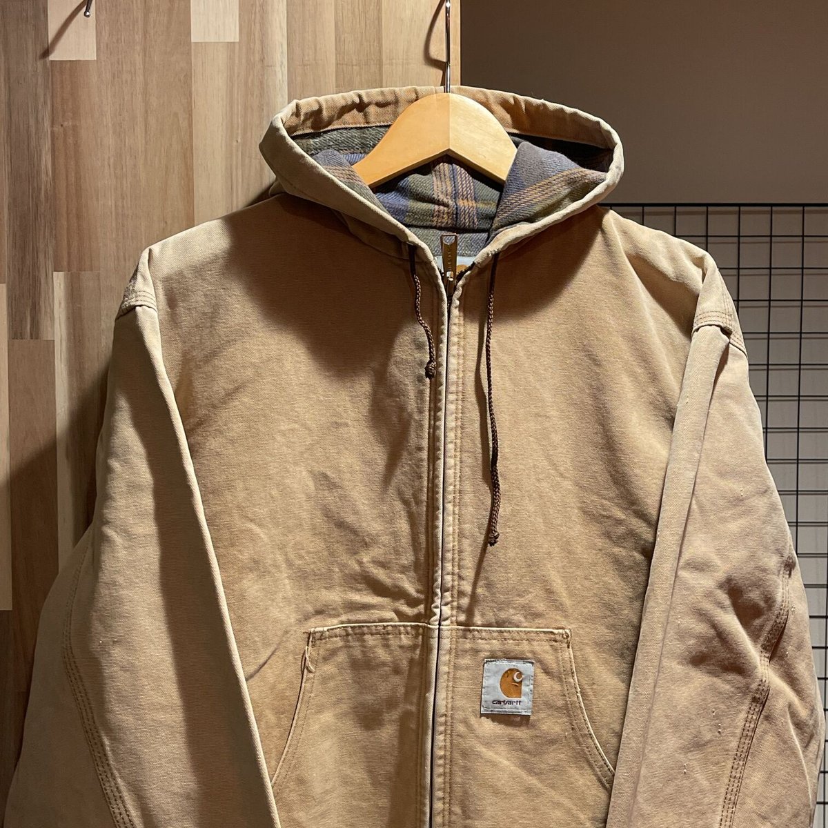 80s Carhartt カーハート アクティブジャケット 裏地チェック | 古着屋 ...