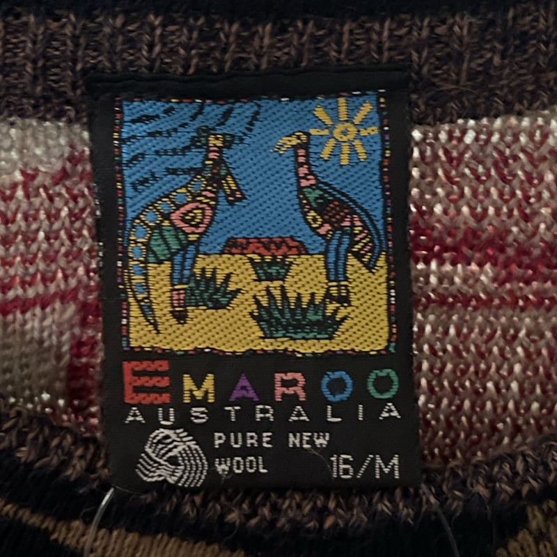 EMAROO オーストラリア製 3Dニット ウール セーター C473 | 古着屋Quest