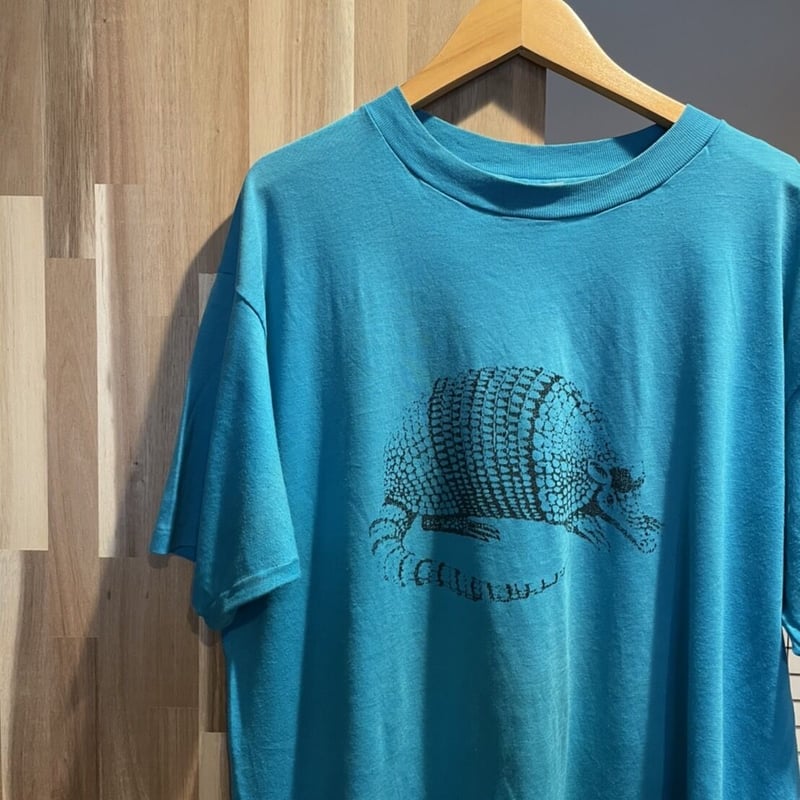 Hanes 's アニマルプリントtシャツ アメリカ製 XLサイズ ブルー