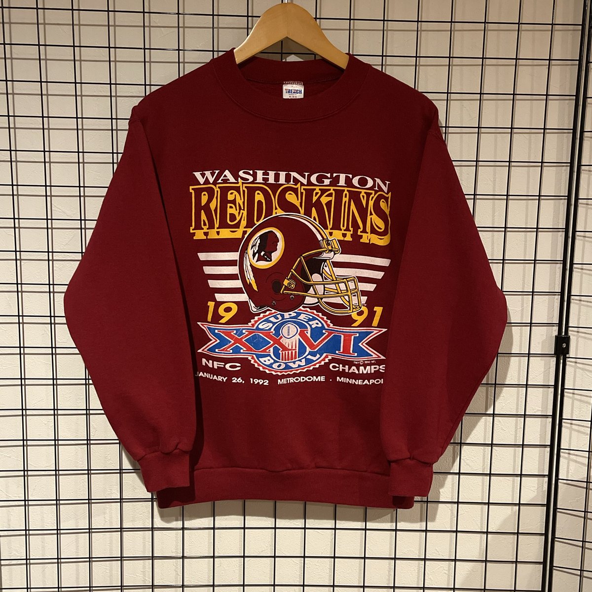 90s TRENCH USA製 NFL ワシントン レッド・スキンズ スウェットシャツ