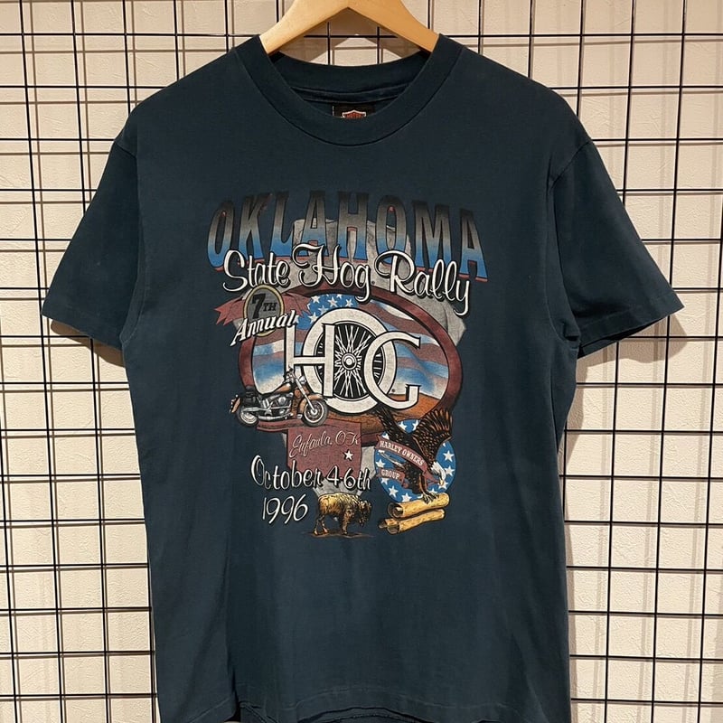 90s HARLEY-DAVIDSON 両面プリント シングルステッチ半袖Tシャツ