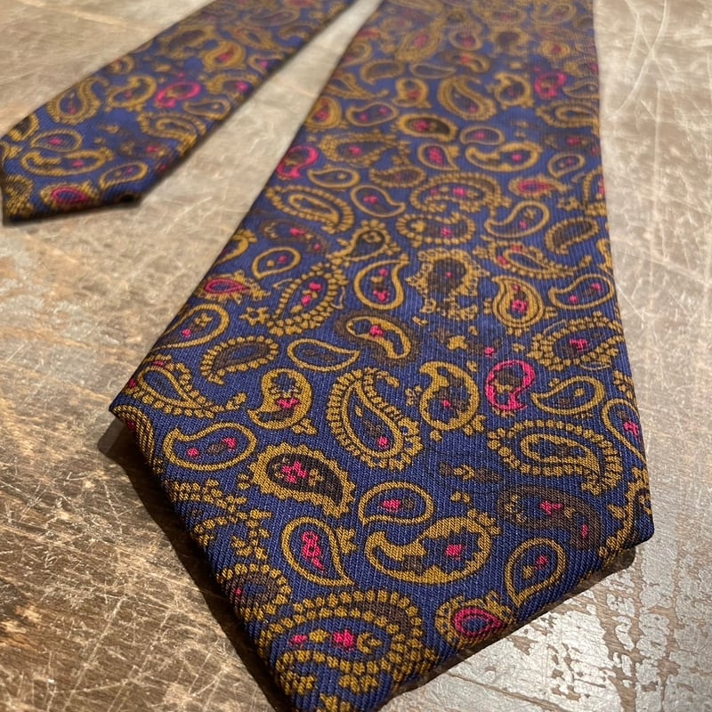 AD&CBEAMSペイズリーハンドメイド素敵なデサインのネクタイ