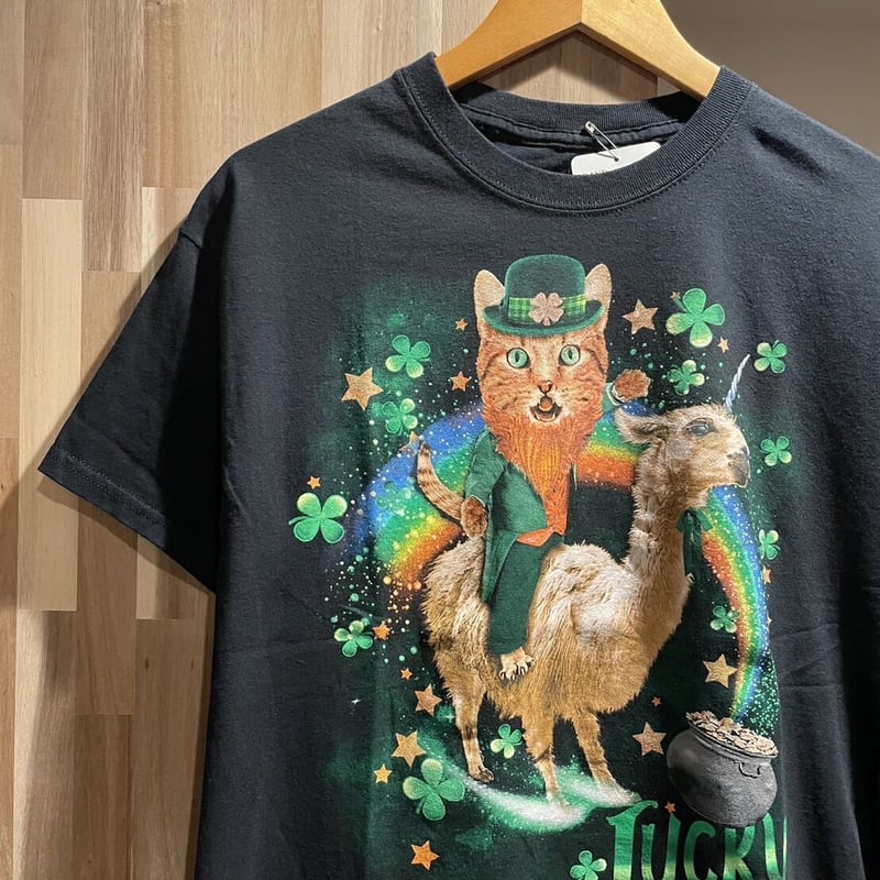 celebrate! ビッグプリント アニマル 猫 半袖Tシャツ Lサイズ A138 ...