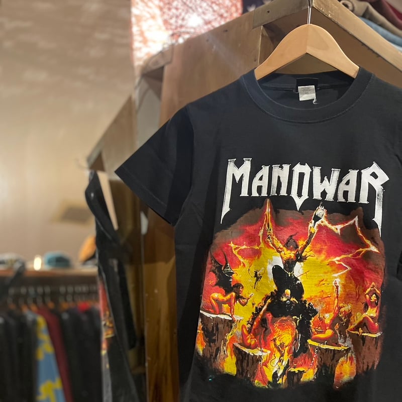 THE GTS MANOWAR 両面プリント 半袖tシャツ バンドtシャツ ヘヴィ