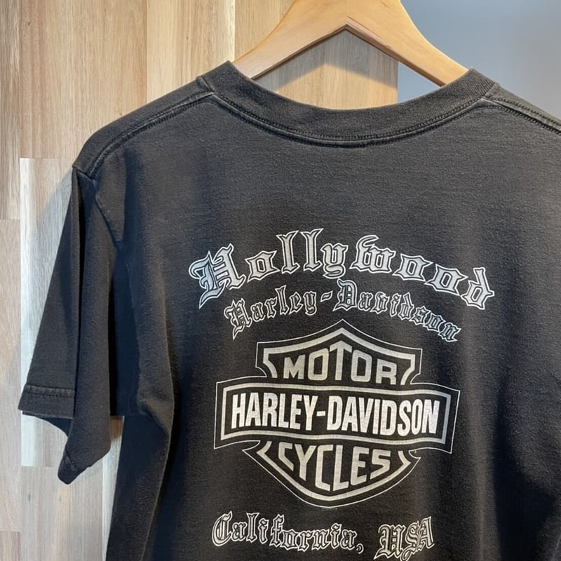 HARLEY-DAVIDSON プリント Tシャツ アメリカ製 00's Mサイズ ブラック 