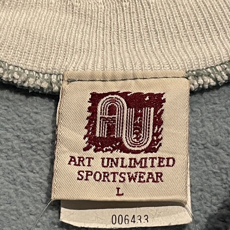 90s ART UNLIMITED SPORTSWEAR 総柄 襟付きスウェット アメリカ製 ...