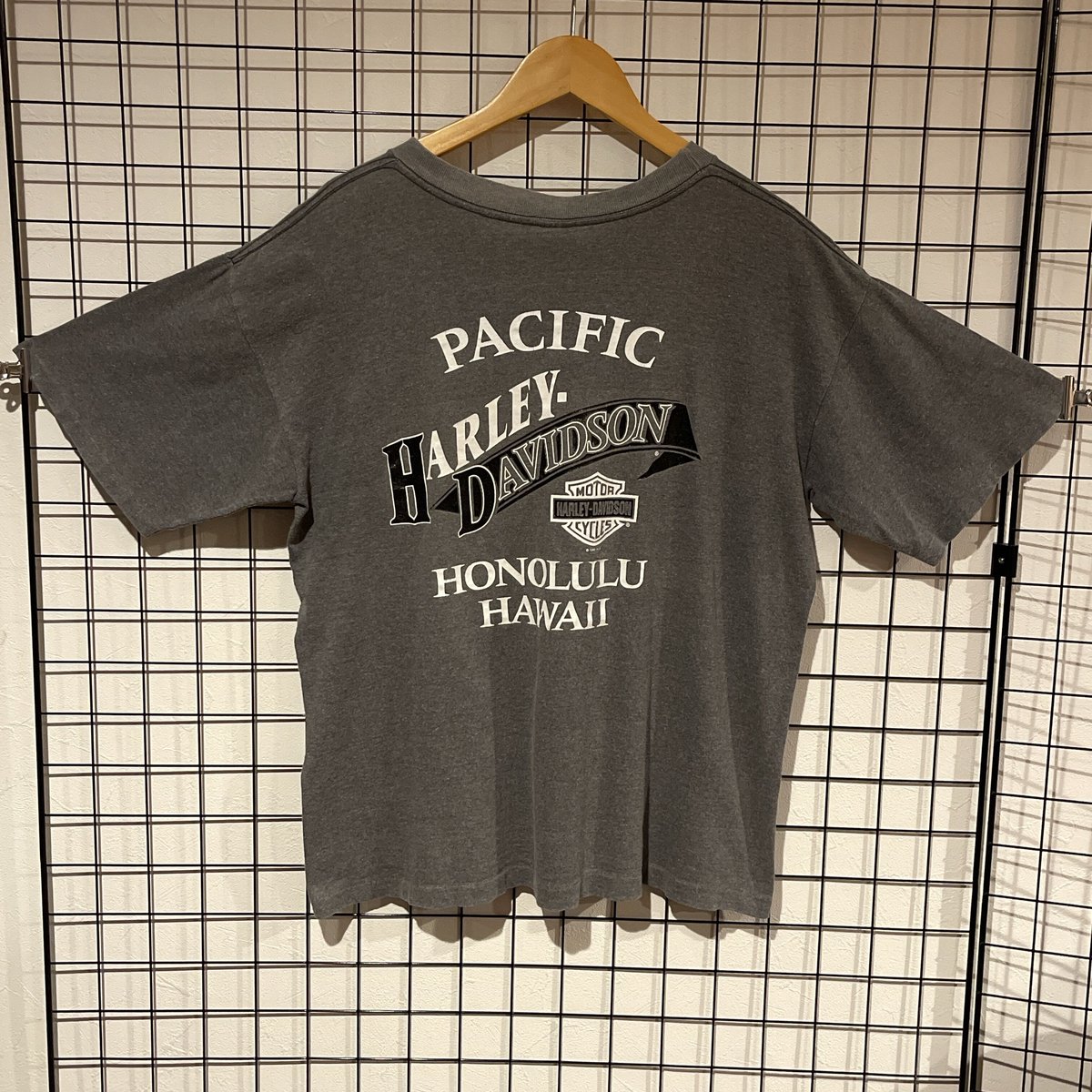 90s HARLEY-DAVIDSON USA製　ハーレー・ダビッドソン　シングルステッチ　両面プリント　半袖Tシャツ　C040