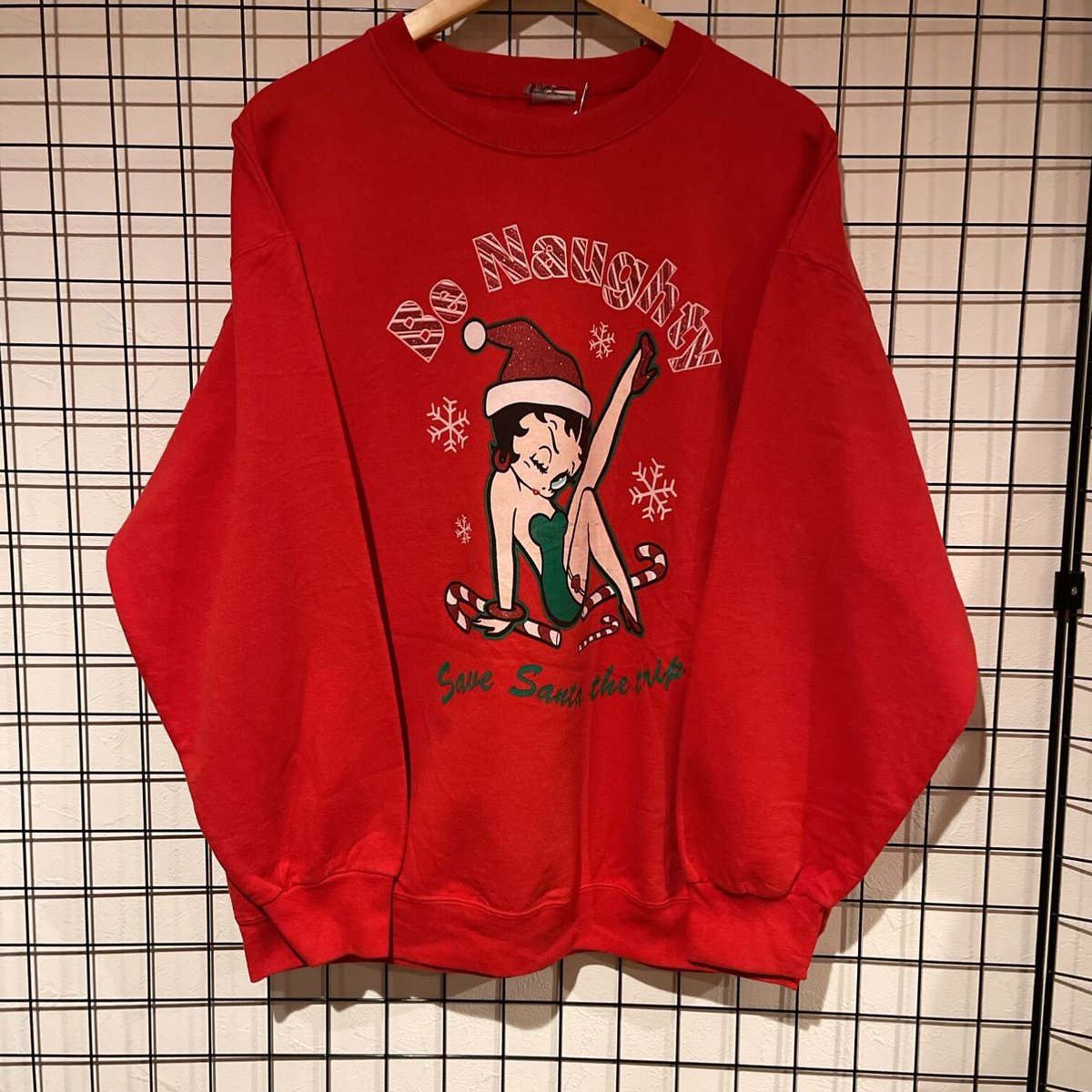 Bettyboop プリントスウェット ベティブープ サンタ クリスマス