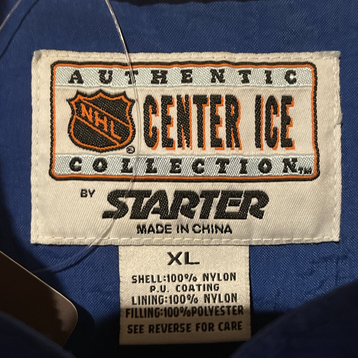 90s STARTER NHL セントルイス・ブルース 中綿 ハーフジップ ナイロン