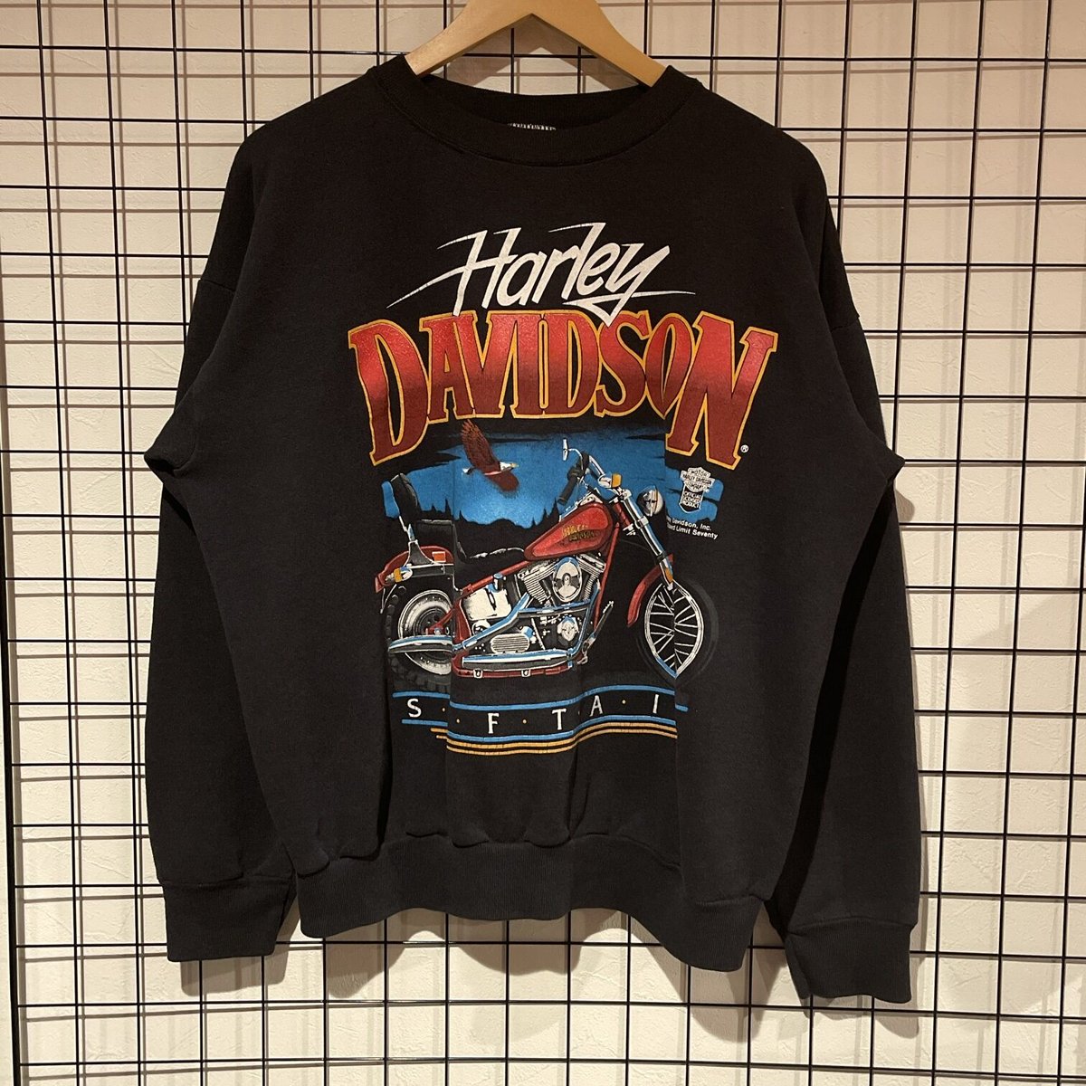 80s SSI Harley DAVIDSON USA製　プリント　スウェットシャツ