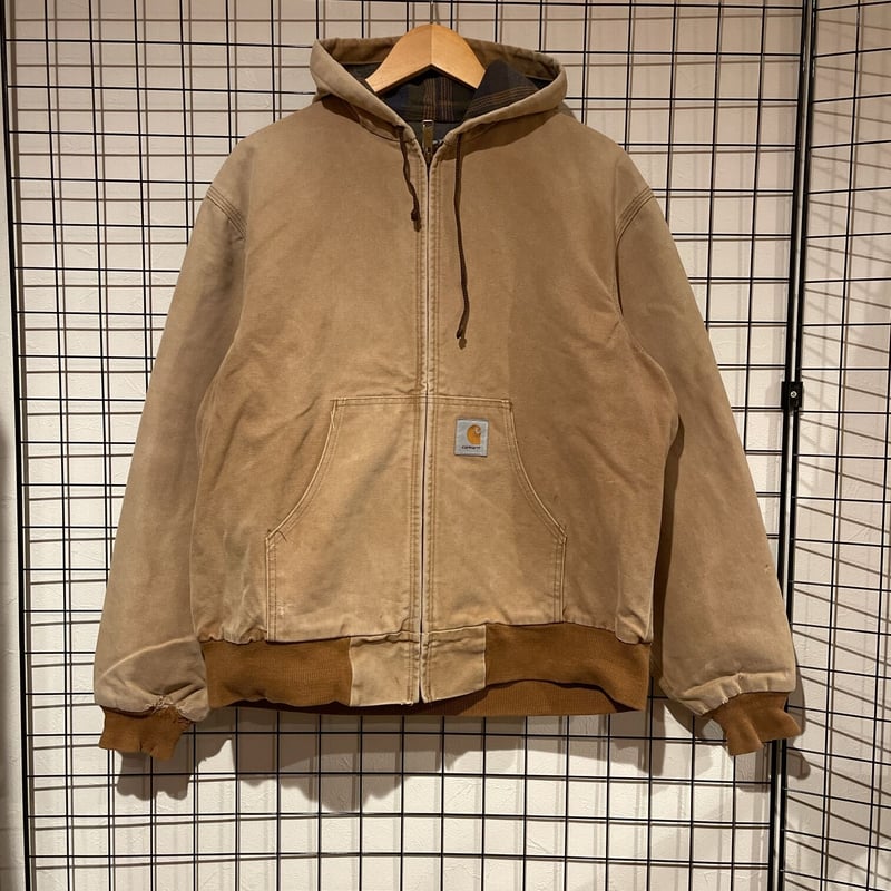 希少裏地チェック80年代カーハートアクティブジャケット