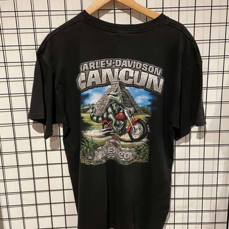 HARLEY-DAVIDSON プリントTシャツ メキシコ製 L ブラック | 古着屋Quest