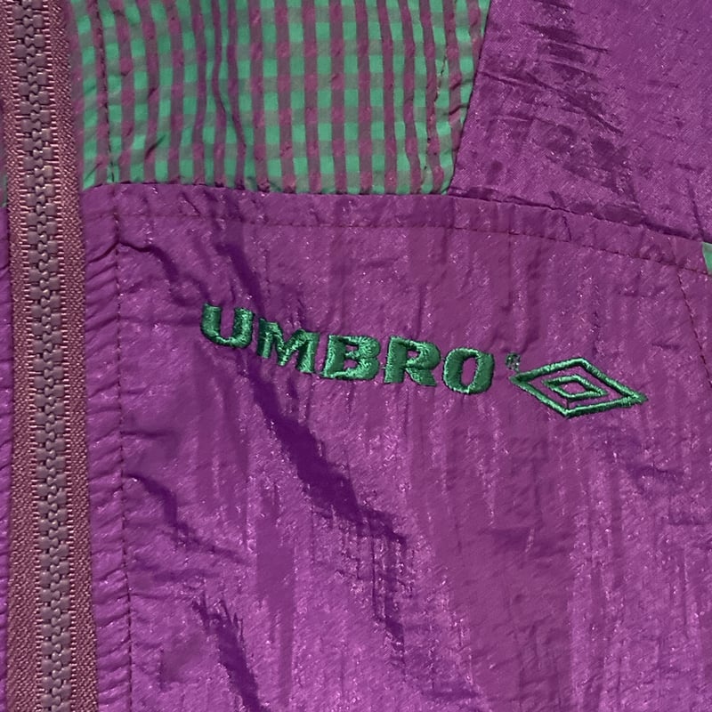 90s UMBRO アンブロ ハーフジップ ナイロンプルオーバー C376ナイロン