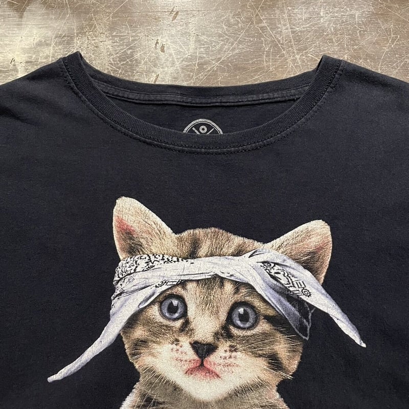 90s  猫 cat アニマル プリント Tシャツ