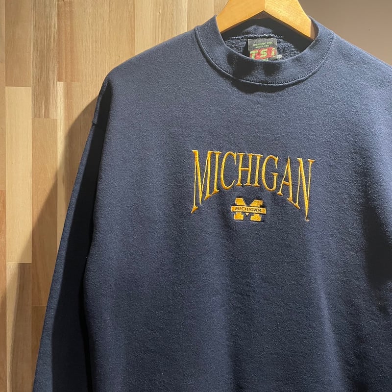 90s TSi カレッジロゴ 刺繍 ミシガン大学 スウェットシャツ アメリカ製 