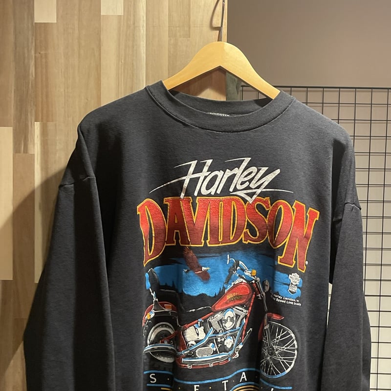 80s SSI Harley DAVIDSON USA製 プリント スウェットシャツ | 古...