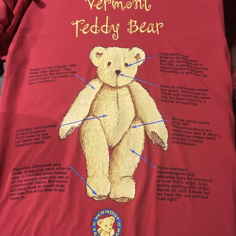 Vermont Teddy Bear USA製 テディベア スリーピングTシャツ C339 シ...