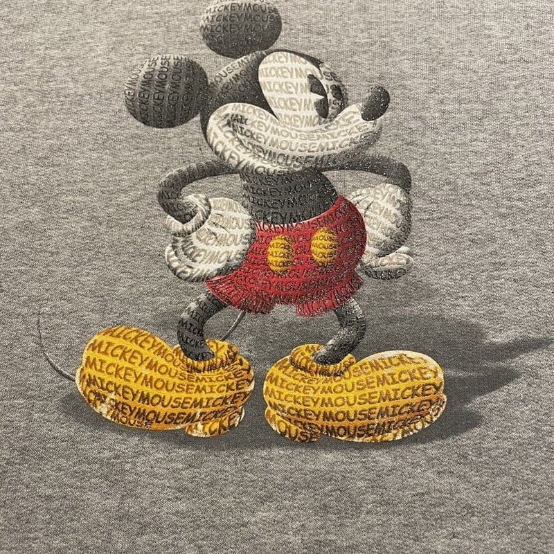 Disney store ミッキー プリント スウェットシャツ メキシコ製 Mサイズ