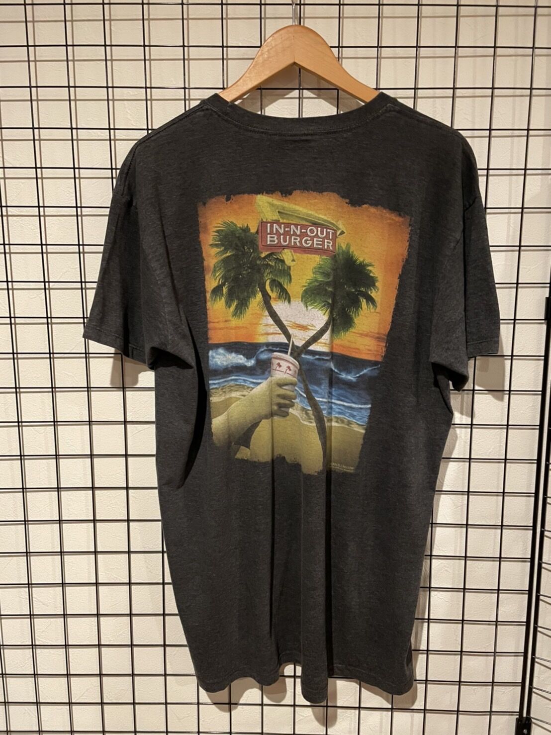 IN-N-OUT BURGER tシャツ ダークグレー XL | 古着屋Quest