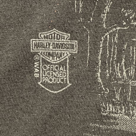 80s HARLEY-DAVIDSON STEDMAN USA製　ハーレーダビッドソン　シングルステッチ　両面プリント　半袖Tシャツ　C213