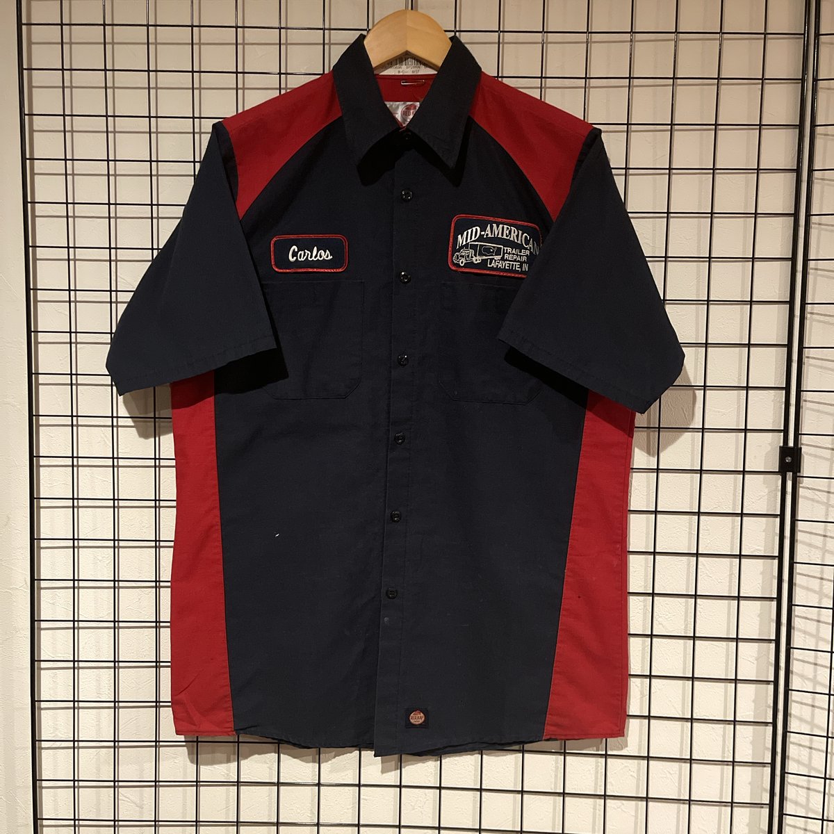 Hi-Standard 半袖ワークシャツ 赤 【公式通販】