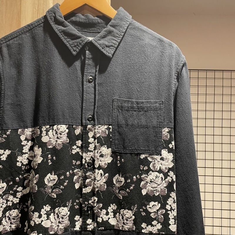 ON THE BYAS 花柄 切替 長袖シャツ Mサイズ A697 | 古着屋Quest