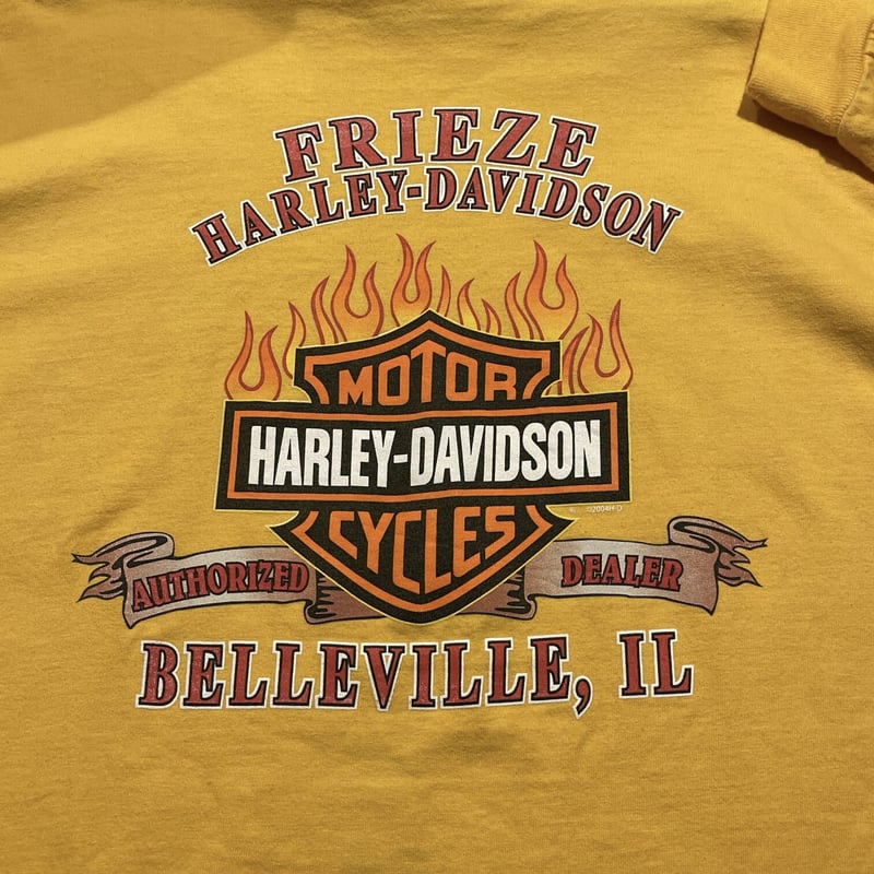 00s Harley-Davidson ハーレーダビッドソン 両面プリント 長袖Tシャツ 