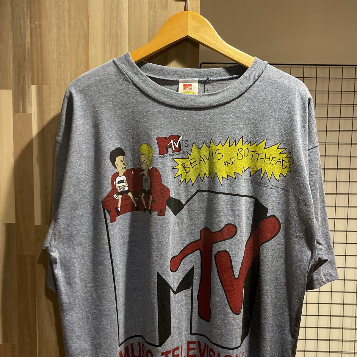 90s MTV's BEAVIS AND BUTT-HEAD シングルステッチ　半袖Tシャツ　C038