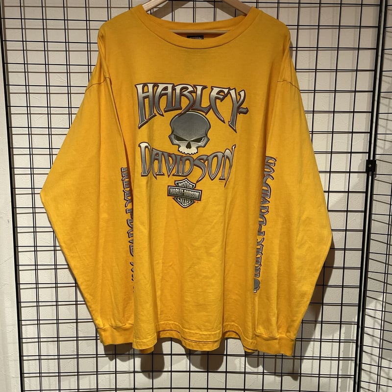 00s Harley-Davidson ハーレーダビッドソン 両面プリント 長袖Tシャツ 