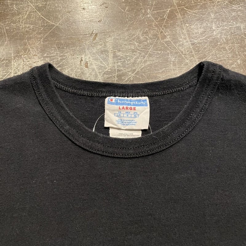 Champion 70s 復刻 バータグ 半袖 Tシャツ Lサイズ ブラック C152 | 古...