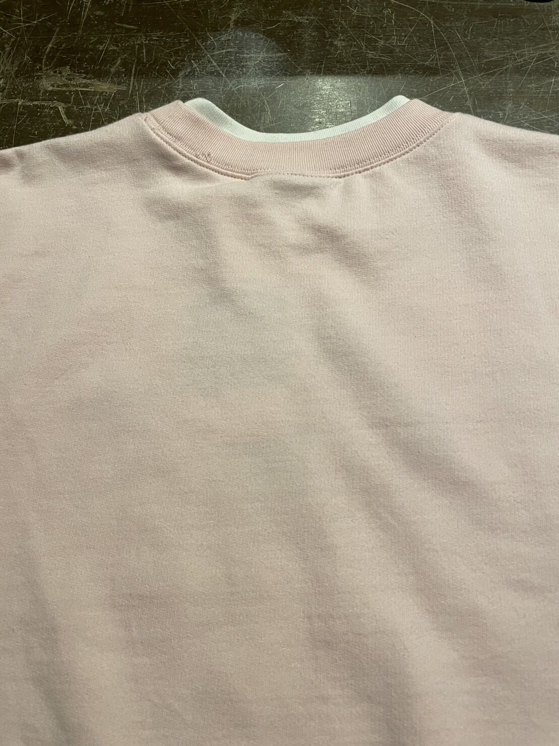 雪の結晶 モチーフ 刺繍 ダブルカラー スウェットシャツ ピンク | 古着