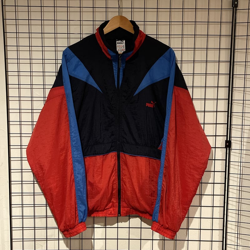 90s PUMA プーマ ナイロンジャケット C390 切替デザイン 万国旗タグ ...